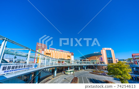 View of Japan's Kanagawa cityscape in front of Ebina station "Shinkansen new station in Kurami, Samukawa-cho!" 74254613