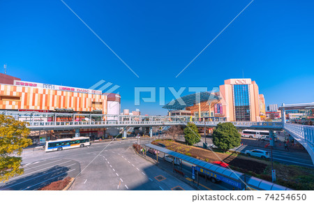 View of Kanagawa cityscape in Japan, such as in front of Ebina station View of Kanagawa cityscape in Japan, such as in front of Ebina station 74254650
