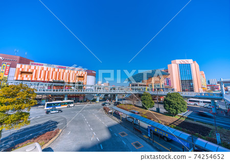 View of Kanagawa cityscape in Japan, such as in front of Ebina station 74254652