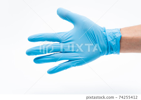 Medical gloves white background 74255412
