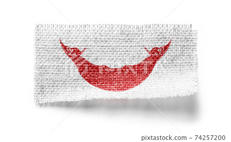 Easter Island flag on a piece of cloth on a white background Easter Island flag on a piece of cloth on a white background 74257200