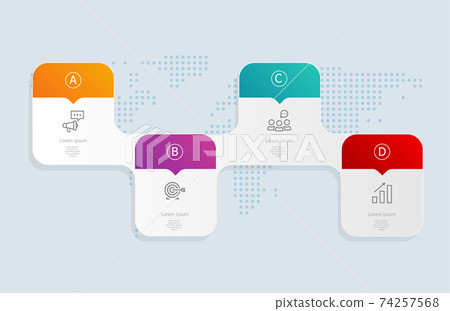 abstract horizontal timeline infographics 4 steps with world map for business and presentation abstract horizontal timeline infographics 4 steps with world map for business and presentation 74257568