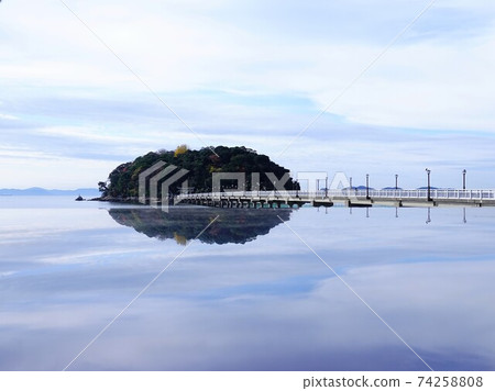 顛倒的竹島水鏡景觀 74258808
