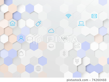 三維抽象背景。蜂窩。 74260488