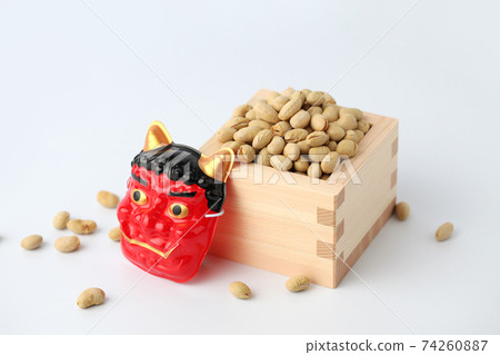 Bean Maki Setsubun Bean Demon Funny Background 74260887