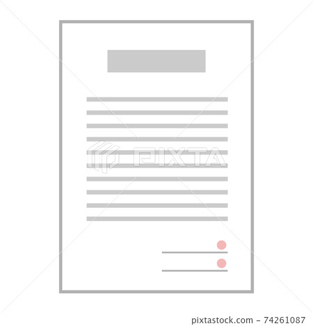 合同和文件的圖像插圖（無文字） 74261087