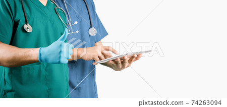 Medical medicine concept staff people and team of doctor and nurse in hospital. 74263094