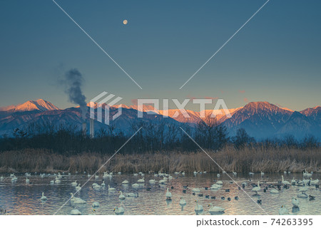 Dawn of Mitakada Yusuiike [Northern Alps, Morgenroth] 74263395