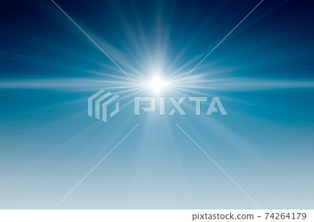 Light flare on blue shade for future advance high tech products montage advertising space background 74264179