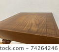 A well-used shogi board. There is no piece. From a low point of view. 74264246