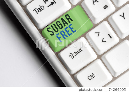 Writing note showing Sugar Free. Business photo 74264905