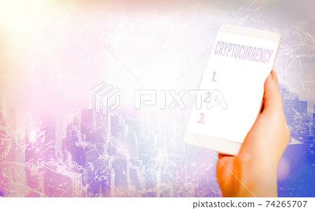 Conceptual hand writing showing Cryptocurrency Conceptual hand writing showing Cryptocurrency 74265707