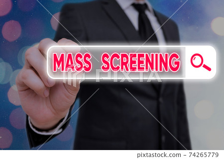 Writing note showing Mass Screening. Business Writing note showing Mass Screening. Business 74265779