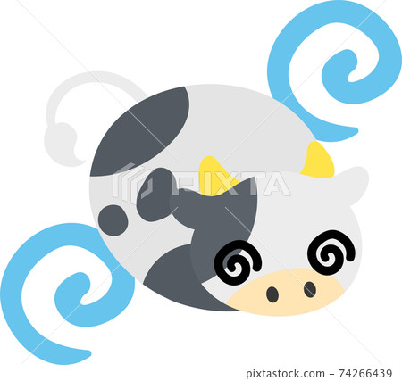 Illustration of a cow that looks like a stuffed animal 74266439