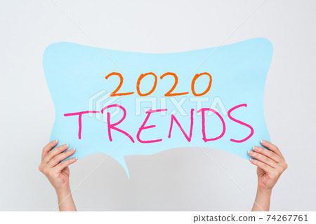 Conceptual hand writing showing 2020 Trends Conceptual hand writing showing 2020 Trends 74267761