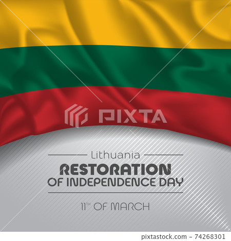 Lithuania happy restoration of independence day greeting card, banner vector illustration Lithuania happy restoration of independence day greeting card, banner vector illustration 74268301