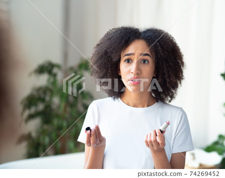 Makeup problems, allergy and bad cosmetics at home Makeup problems, allergy and bad cosmetics at home 74269452