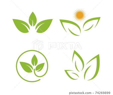green leaf ecology nature element vector icon of go green 74269899
