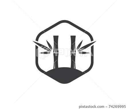 Bamboo with green leaf for your logo icon vector Bamboo with green leaf for your logo icon vector 74269995