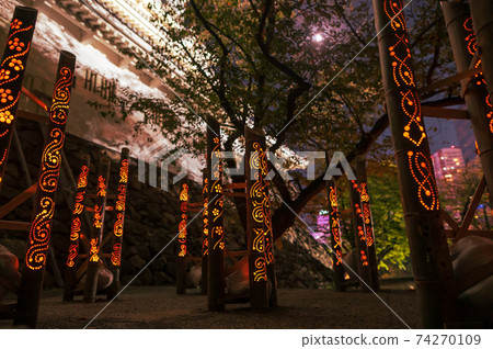 Autumn event Kokura Castle bamboo light Autumn event Kokura Castle bamboo light 74270109
