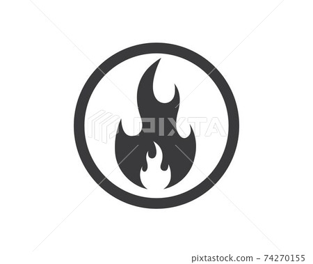 Fire flame Logo icon vector illustration design 74270155