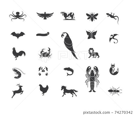 animal set element illustration vector design 74270342
