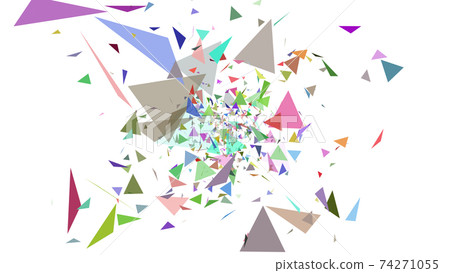 CG triangle fluttering colorful triangular confetti CG triangle fluttering colorful triangular confetti 74271055