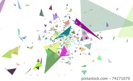 CG triangle fluttering colorful triangular confetti CG triangle fluttering colorful triangular confetti 74271079
