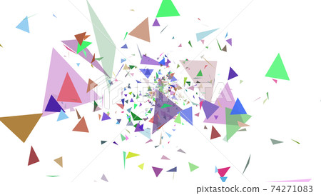 CG triangle fluttering colorful triangular confetti CG triangle fluttering colorful triangular confetti 74271083