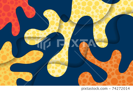 Abstract fluid style of colorful layout 3D with style template. Abstract fluid style of colorful layout 3D with style template. 74272014