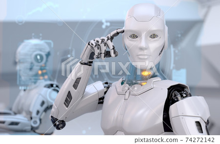 Robot encourages you to think 74272142