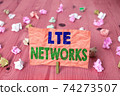 Writing note showing Lte Networks. Business photo 74273507