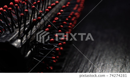 hair comb macro photo 74274281