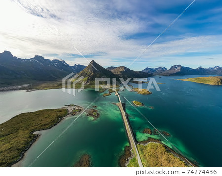Fredvang Bridges Panorama Lofoten islands 74274436