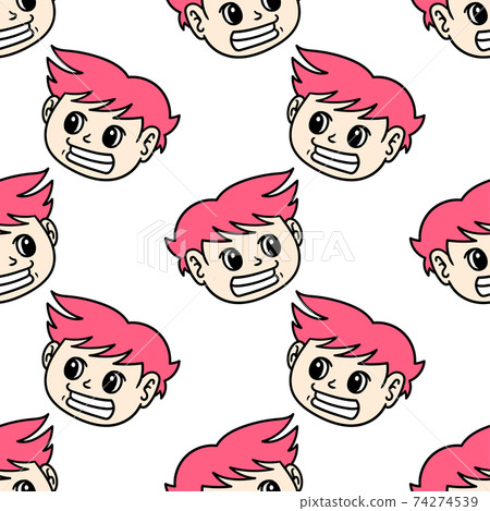 a pink haired man with a greasy face seamless pattern textile print. repeat pattern background design a pink haired man with a greasy face seamless pattern textile print. repeat pattern background design 74274539
