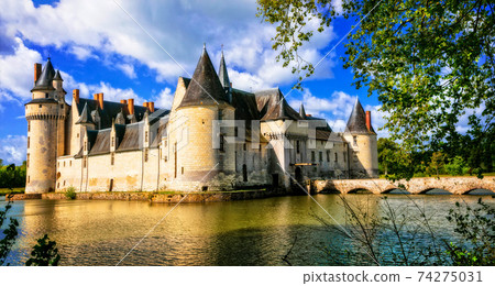 Romantic medieval castles of Loire valley - fairytale Le Plessis Bourre. France 74275031
