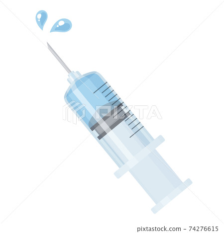 可愛的注射器illustration_light藍色 74276615