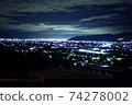 Night view of Koshu city 74278002