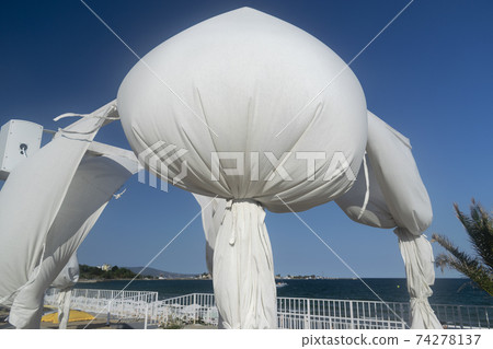 Bulgarian seaside landscapes, beautiful beach near Nessebar 74278137