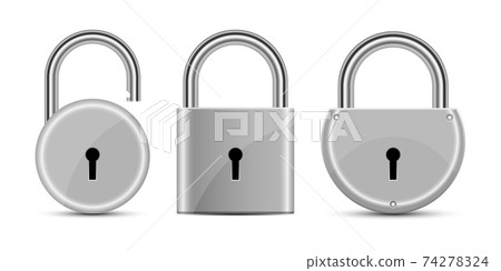 Lock set vector design illustration isolated on background Lock set vector design illustration isolated on background 74278324
