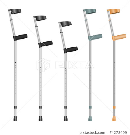 Medical crutches set vector design illustration isolated on white background 74278499