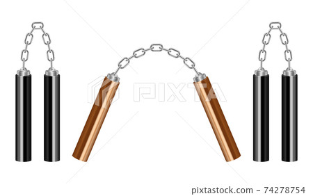 Nunchaku vector design illustration isolated on white background 74278754