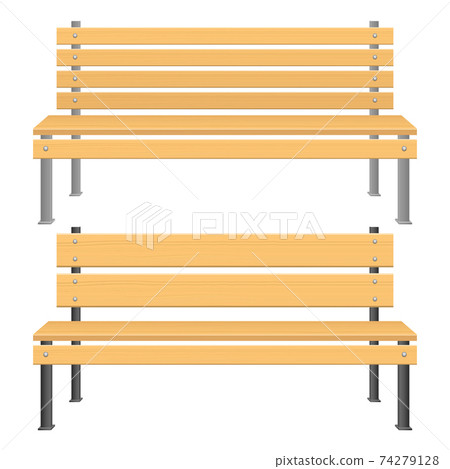 Park bench vector design illustration isolated on white background Park bench vector design illustration isolated on white background 74279128