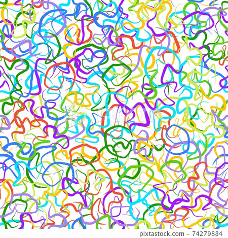 Grunge striped wavy rainbow seamless pattern background 74279884