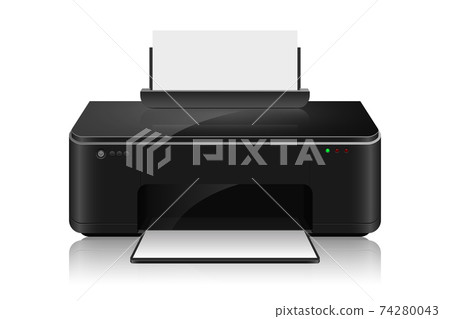 Realistic inkjet printer vector design illustration isoalted on white background 74280043