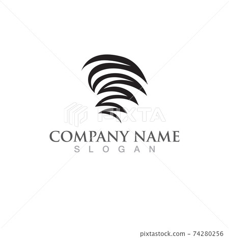 Tornado logo and symbol vector image 74280256