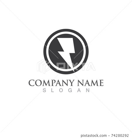 Thunderbolt logo and symbol vector image 74280292