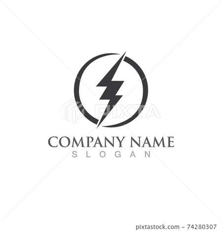 Thunderbolt logo and symbol vector image 74280307