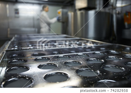 Food Factory Conveyor Close Up 74282938