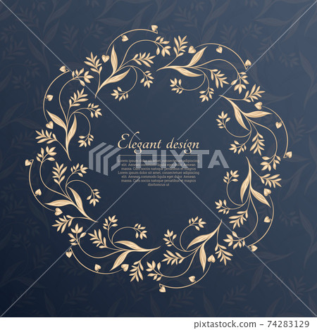 Circular foliage pattern Circular foliage pattern 74283129